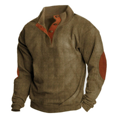 Men’s Corduroy Quarter-Button Sweatshirt