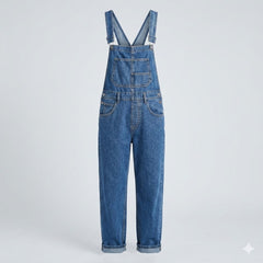 Women’s Relaxed Denim Utility Overalls