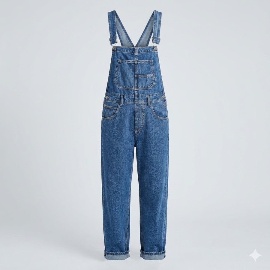 Women’s Relaxed Denim Utility Overalls