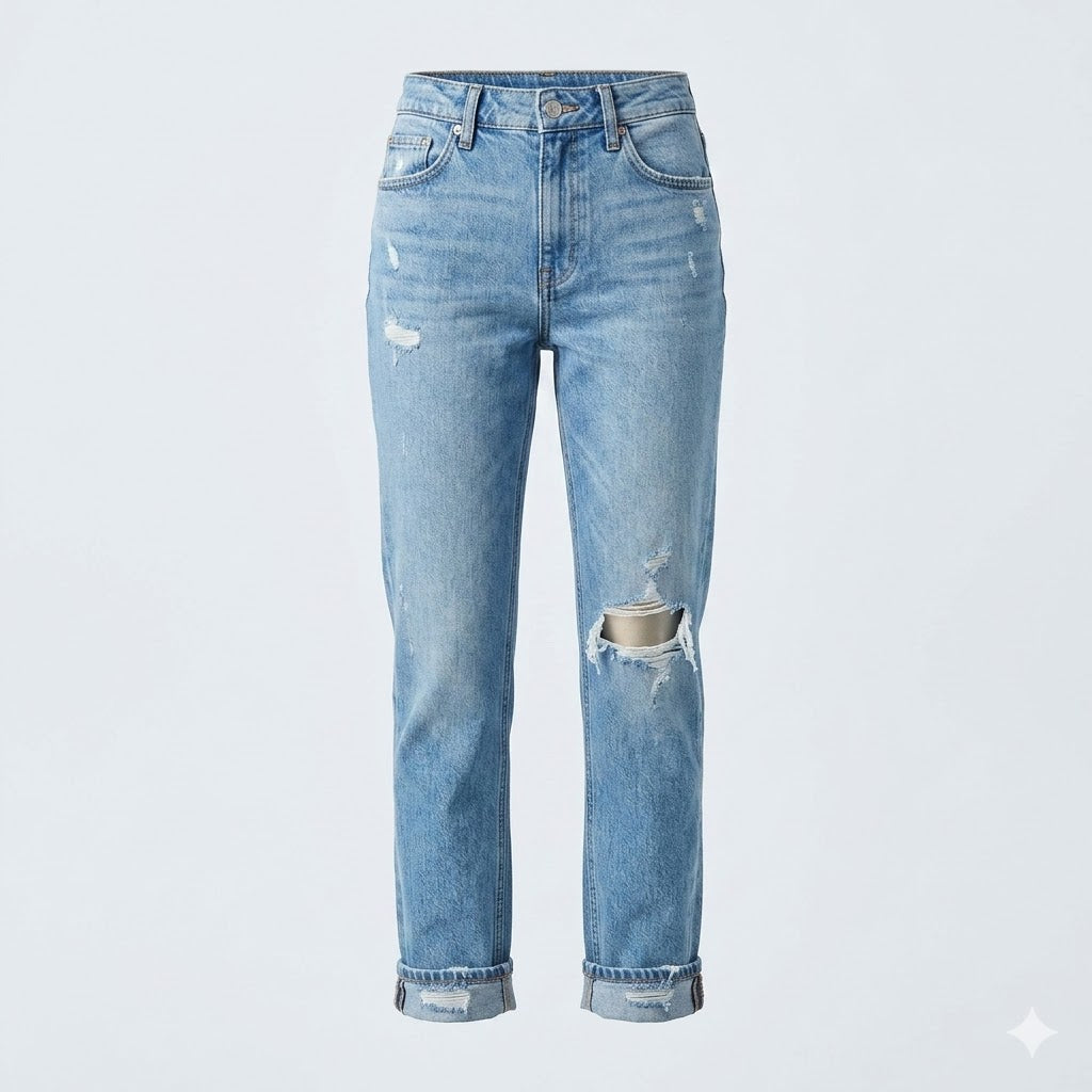 Women’s Distressed Flared Jeans