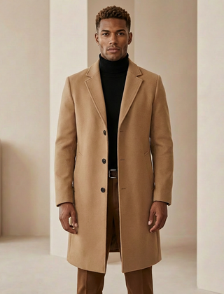 Calla Tailored Men's Overcoat - Beige