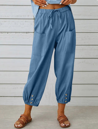 Women’s Relaxed Drawstring Cropped Trousers
