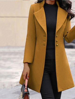 Women’s Tailored Longline Wool-Blend Coat
