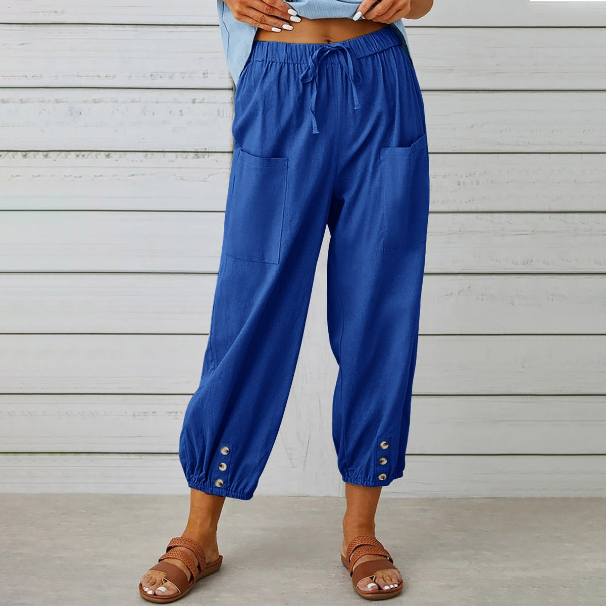 Women’s Relaxed Drawstring Cropped Trousers