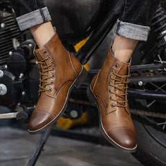 Men’s Leather-Look Ankle Boots