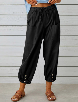 Women’s Relaxed Drawstring Cropped Trousers