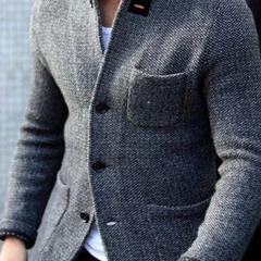 Men’s Retro Wool-Blend Cardigan Jacket