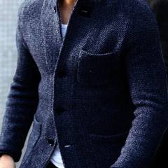 Men’s Retro Wool-Blend Cardigan Jacket