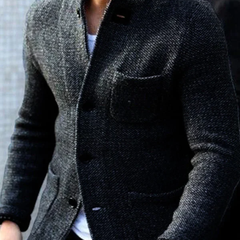 Men’s Retro Wool-Blend Cardigan Jacket