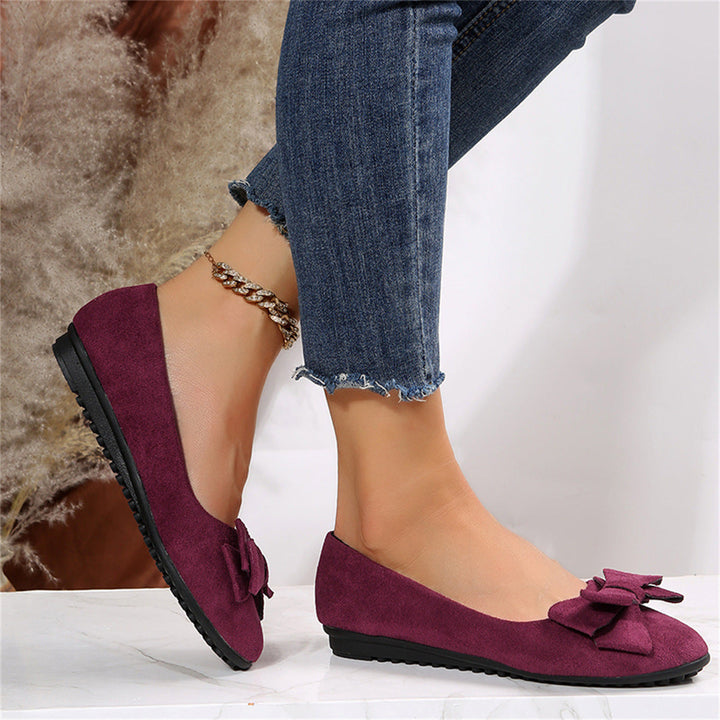 Women’s Bow-Detail Suede-Look Flats