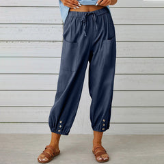 Women’s Relaxed Drawstring Cropped Trousers