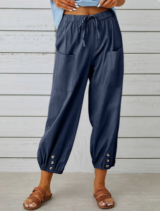Women’s Relaxed Drawstring Cropped Trousers