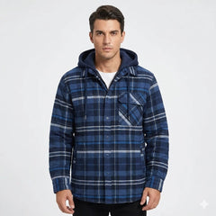Men’s Quilted Hooded Flannel Jacket