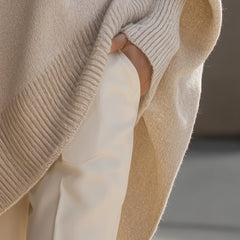 Women’s Oversized Asymmetric-Hem Knit Jumper