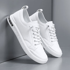 Men’s Smooth Leather Low-Top Trainers