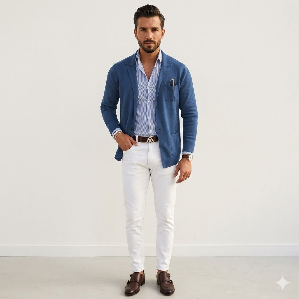 Men’s Smart Casual Knit Blazer