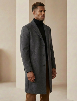 Calla Tailored Men's Overcoat - Grey