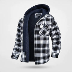 Men’s Quilted Hooded Flannel Jacket