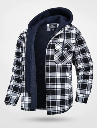 Men’s Quilted Hooded Flannel Jacket