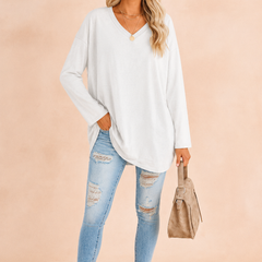 Women’s Relaxed Long-Sleeve Tunic Top