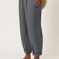 Women’s Cropped Linen-Blend Trousers