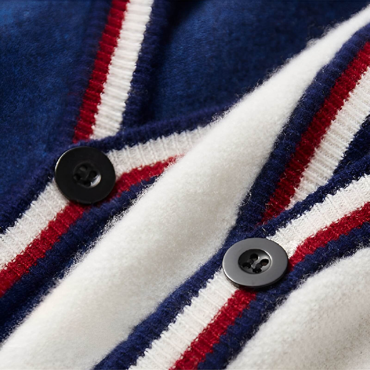 Men’s Wool-Blend Contrast-Trim Cardigan
