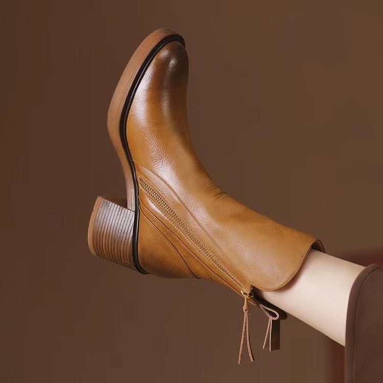 Women’s Leather Side-Zip Everyday Boots