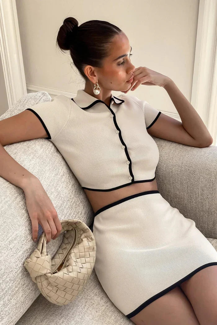 Women’s Contrast Trim Knit Co-ord Set