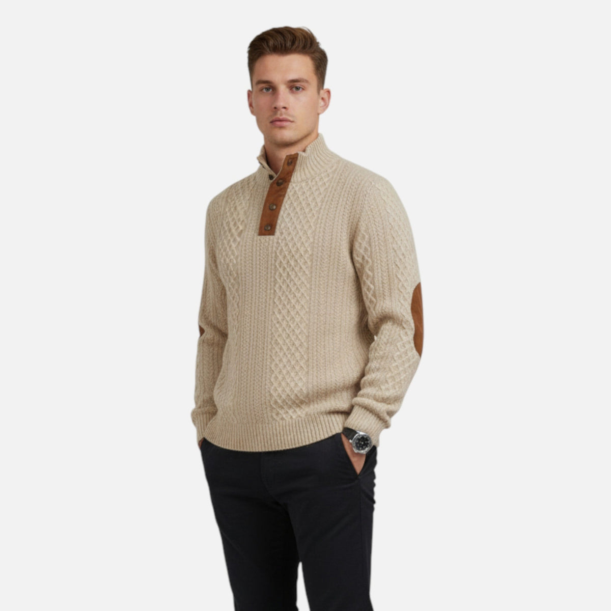 Men’s Textured Knit Pullover
