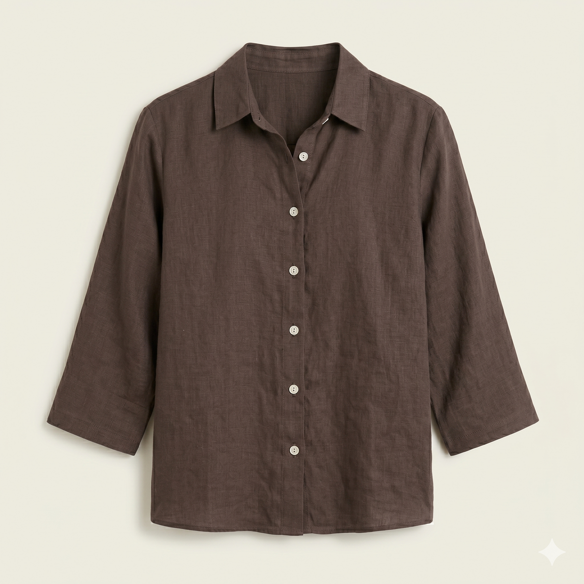 Women’s Relaxed Cotton-Linen Button-Up Shirt