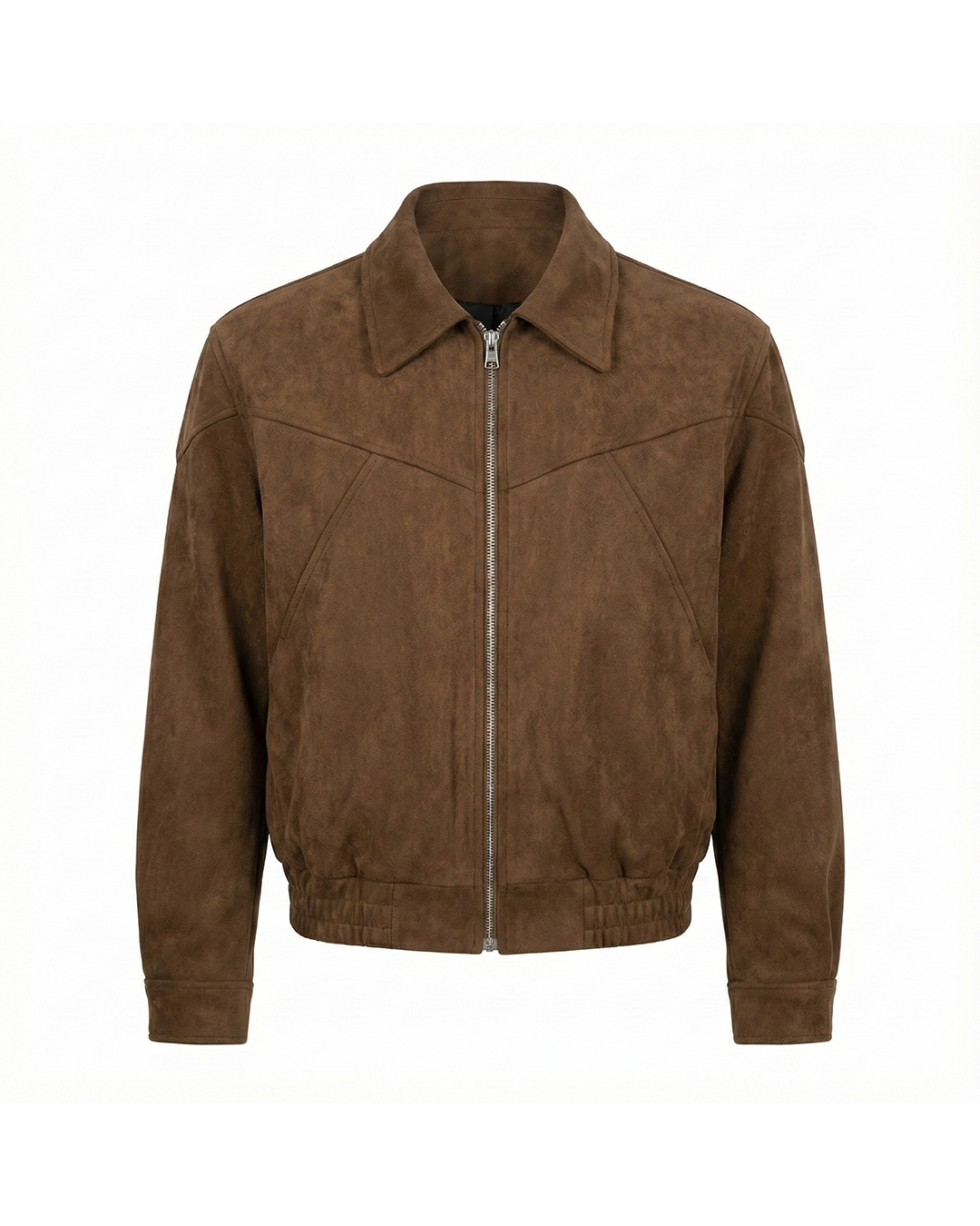 Men's Trenton Smooth Suede Bomber Jacket - Brown