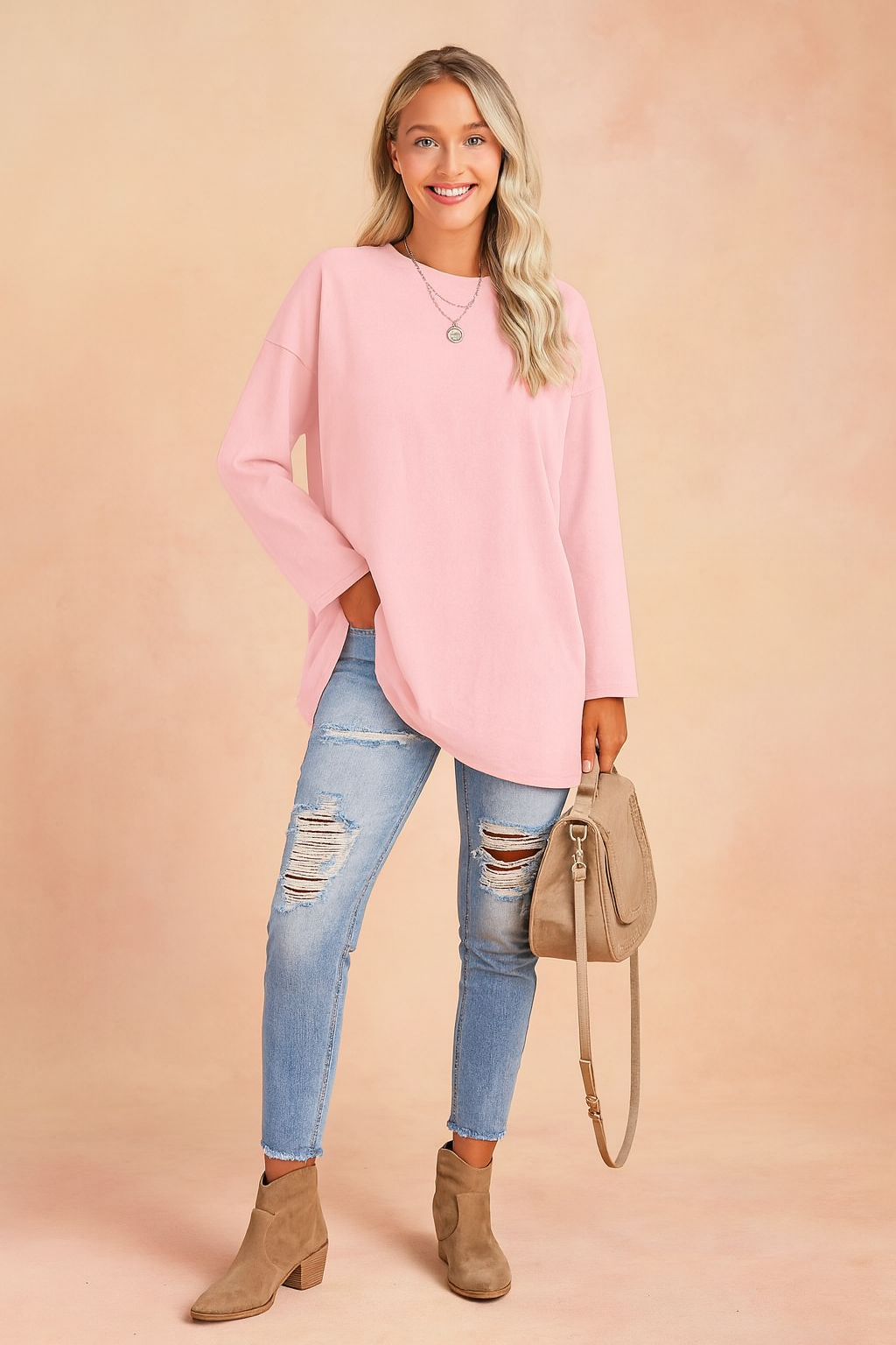 Women’s Relaxed Long-Sleeve Tunic Top