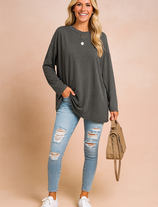 Women’s Relaxed Long-Sleeve Tunic Top