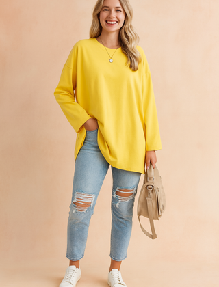 Women’s Relaxed Long-Sleeve Tunic Top