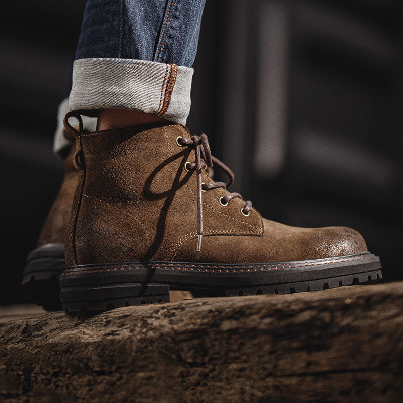 Men’s Vintage Rugged Lace-Up Boots