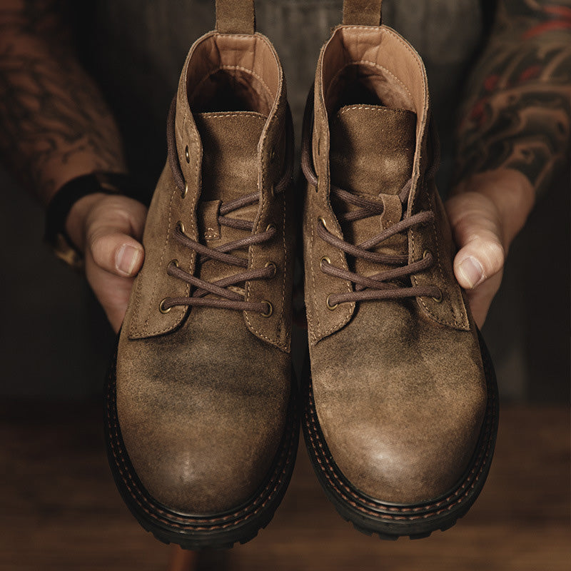 Men’s Vintage Rugged Lace-Up Boots