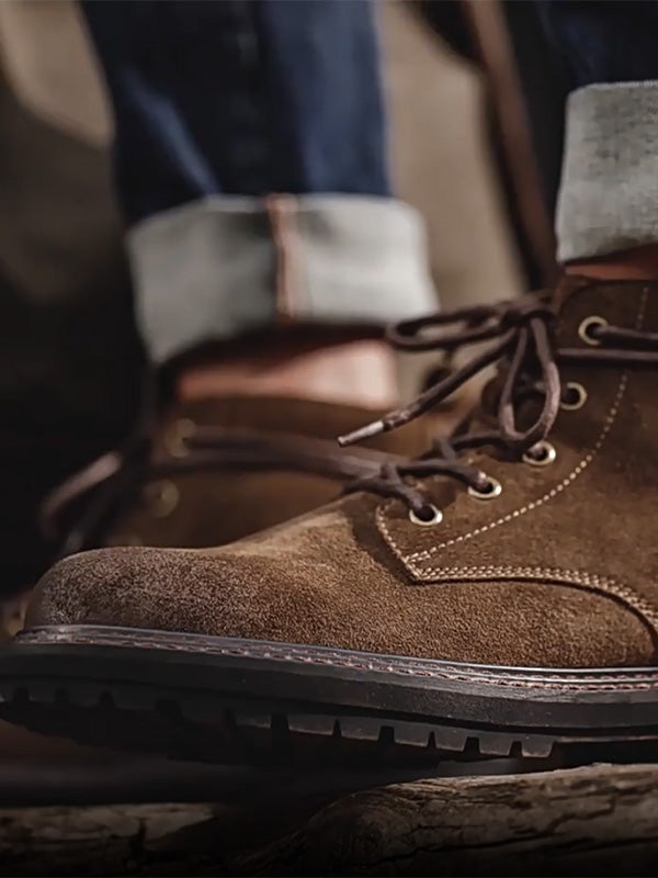 Men’s Vintage Rugged Lace-Up Boots