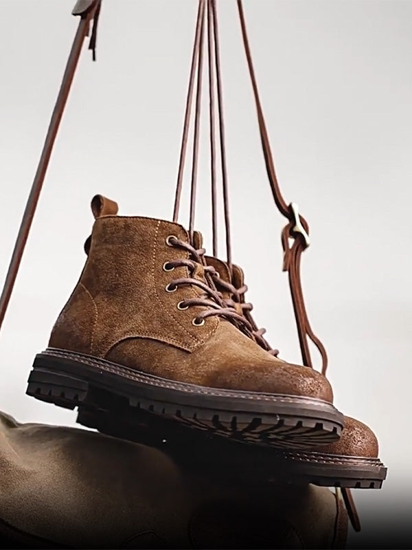 Men’s Vintage Rugged Lace-Up Boots