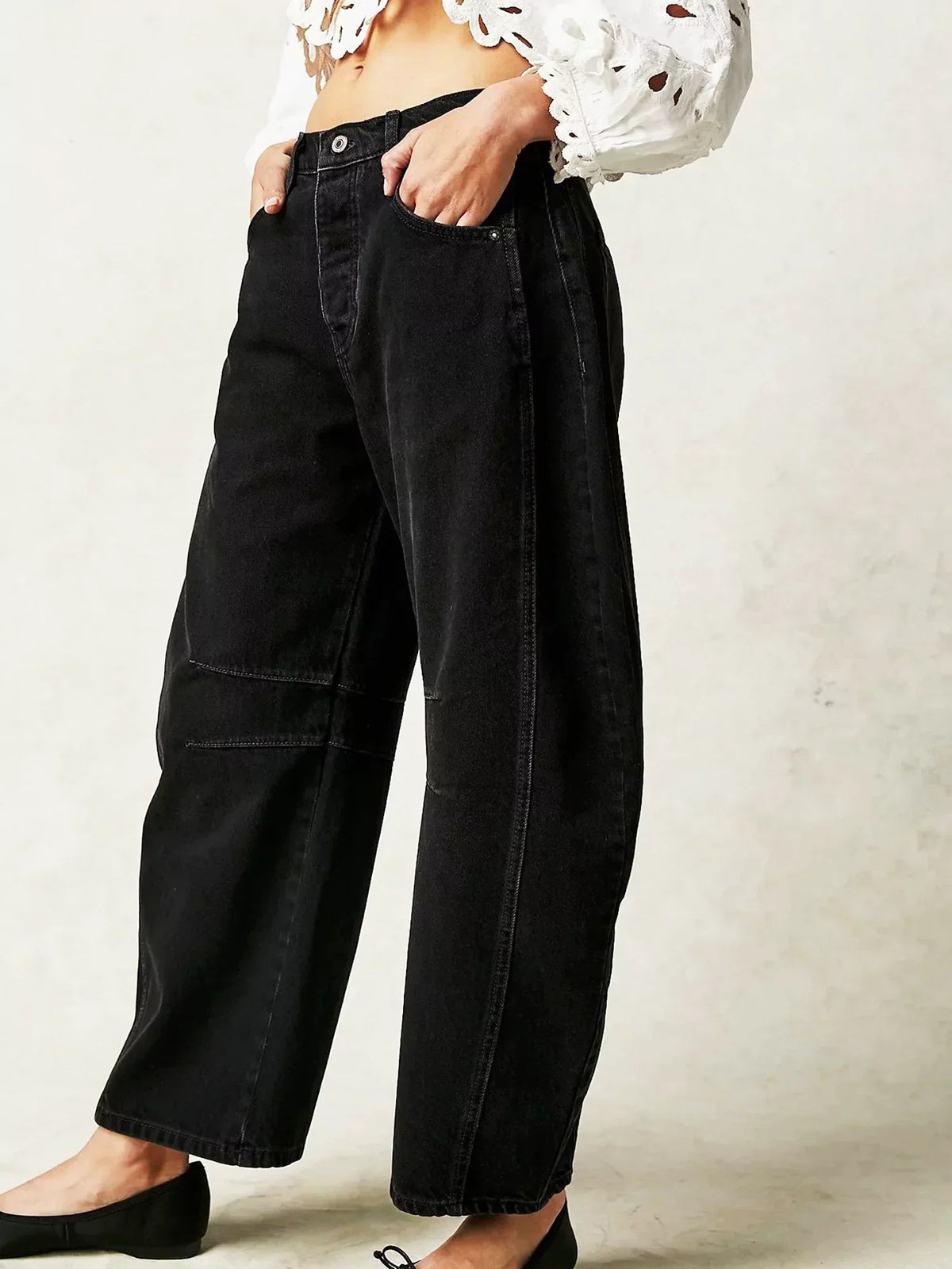 Women’s Leopard Print Barrel Jeans