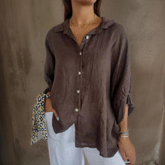Women’s Linen Button-Up Shirt