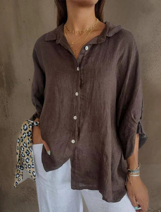 Women’s Linen Button-Up Shirt