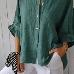 Women’s Linen Button-Up Shirt