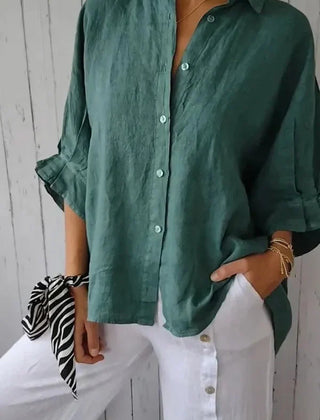 Women’s Linen Button-Up Shirt