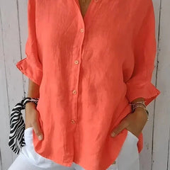 Women’s Linen Button-Up Shirt