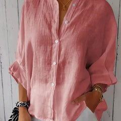 Women’s Linen Button-Up Shirt