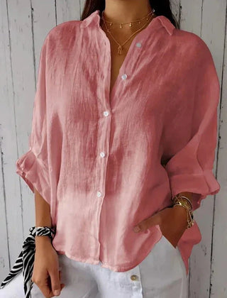 Women’s Linen Button-Up Shirt