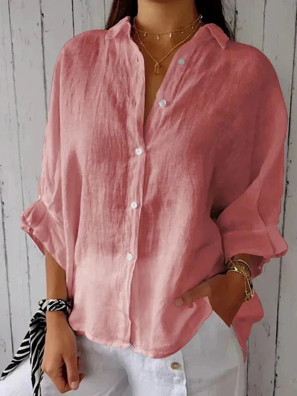 Women’s Linen Button-Up Shirt