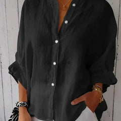 Women’s Linen Button-Up Shirt