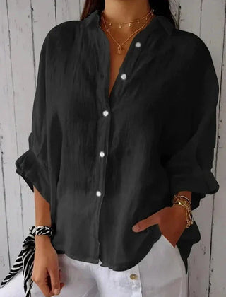 Women’s Linen Button-Up Shirt