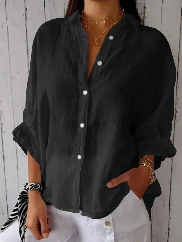 Women’s Linen Button-Up Shirt